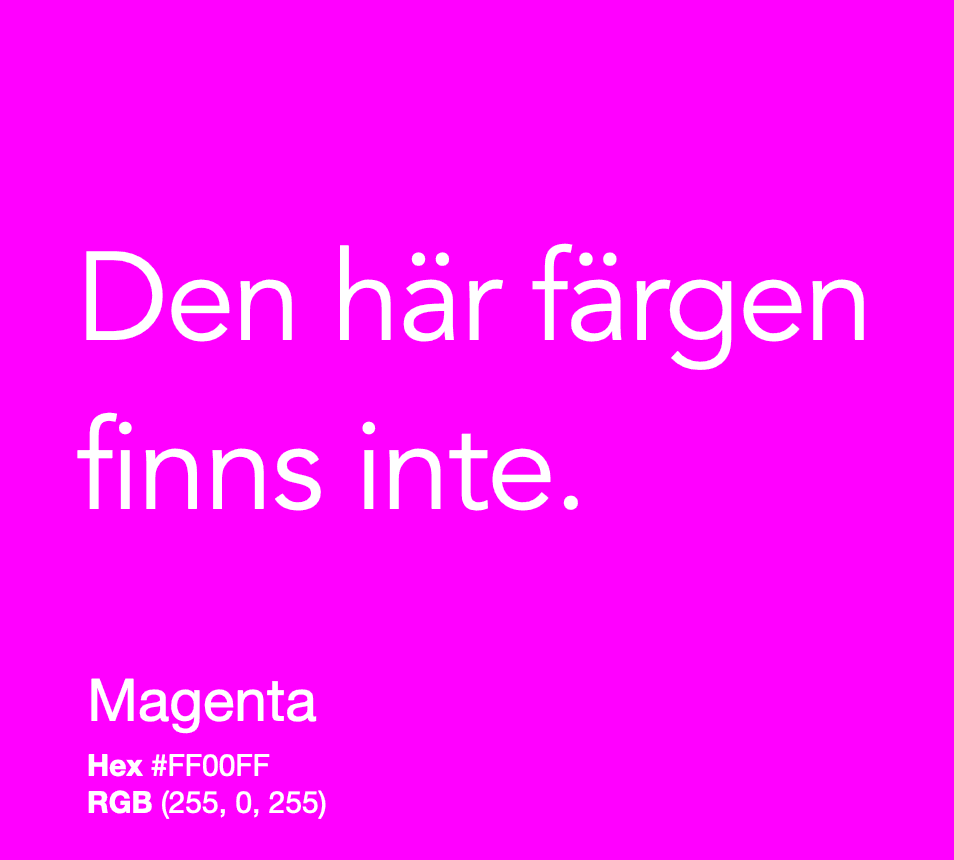 Magenta - färgen som inte finns